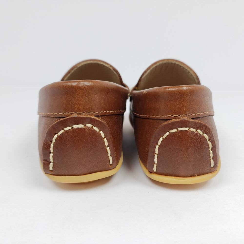 Elephantito Alex Drivers Baby Boys Sz 6 Brown Leather Slip On Casual Loafer Shoe - Picture 7 of 13